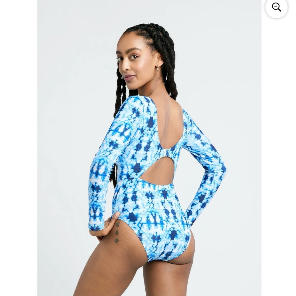 Time and Tru Blue Tie-Dye Women's One Piece